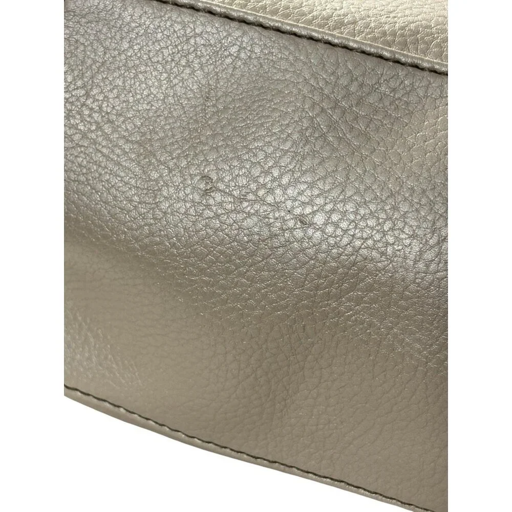 Nine West Tan Faux‎ Pebbled Leather Dual Handle Tote Purse Bag NWT Large READ